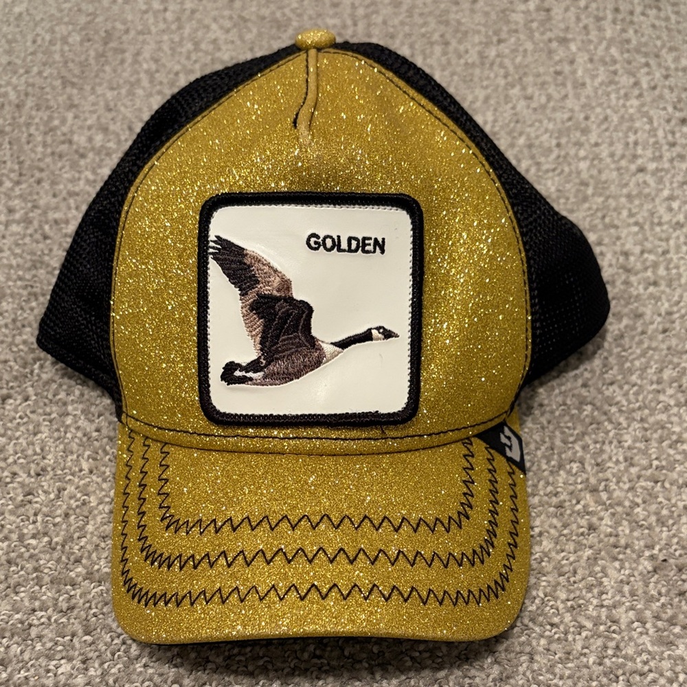 Goorin Bros Gold Glitter Goose Trucker Hat